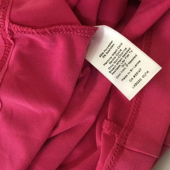 Talbots Short Sleeve Pink Faux Wrap Dress Size 16 NWT - Picture 5 of 6